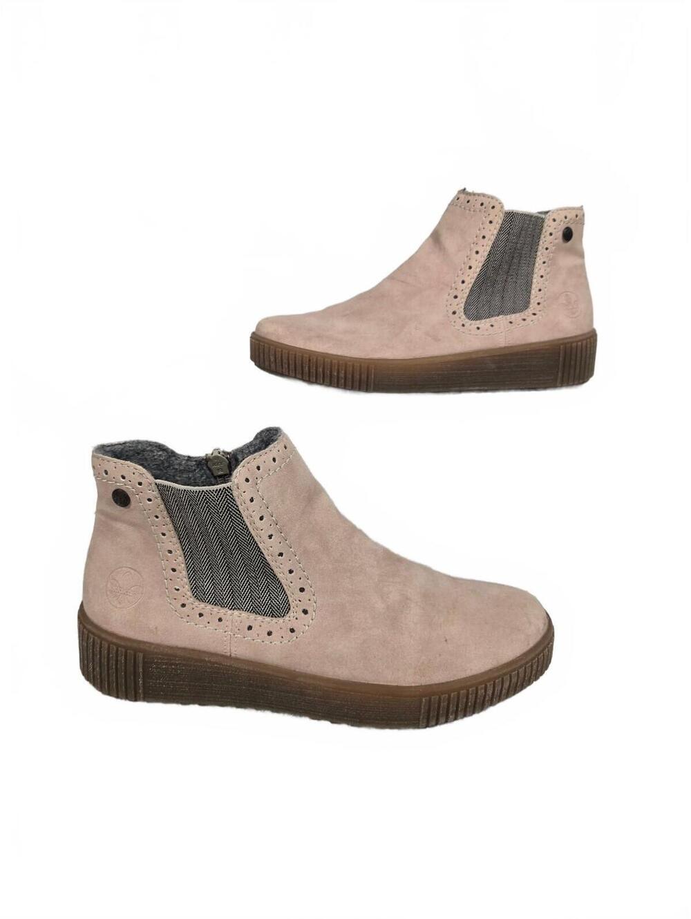 NWOB Rieker Anti-Stress Pink Chelsea Ankle Boots US 7-7.5